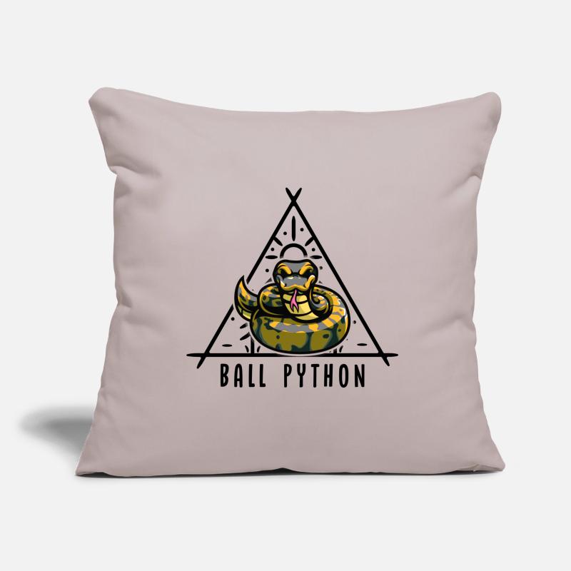 Ball Python Snake Propriétaire Mignon Pet Snake Housse de coussin décorative 45 x 45 cm