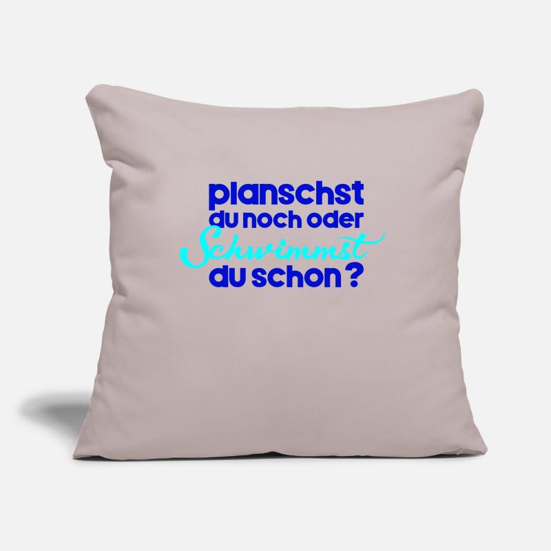 planschst du noch oder schwimmst du schon Sofakissenbezug 45 x 45 cm