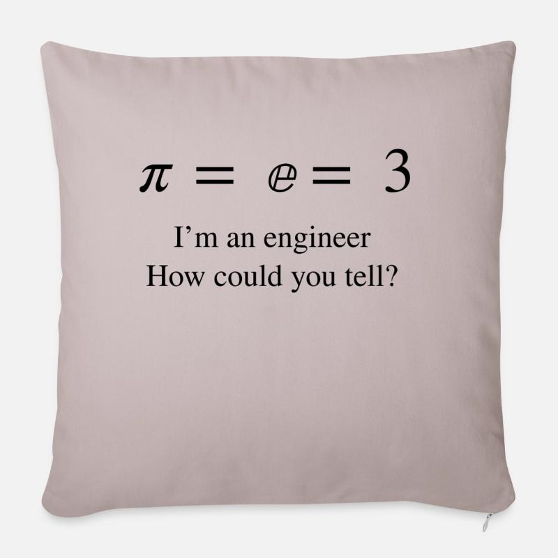 pi equals e #engineering - Sofakissenbezug 45 x 45 cm - helles Taupe