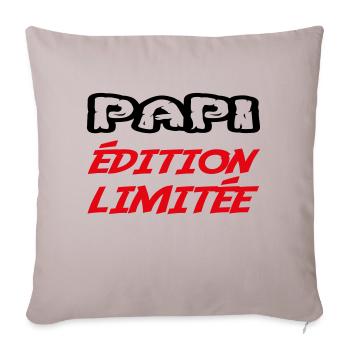 PAPI édition limitée - Housse de coussin décorative 45 x 45 cm - taupe clair - Devant