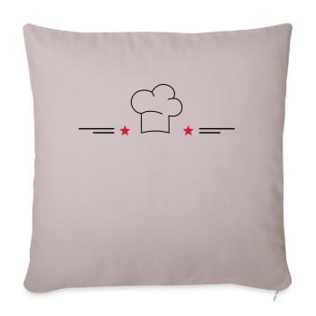 Chef's hat with stars - Sofa pillowcase 17,3'' x 17,3'' (45 x 45 cm) - light taupe - Front