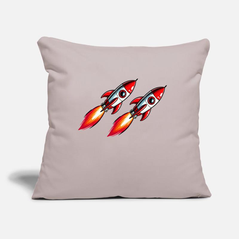 Rocket Comic Sofa pillowcase 17,3'' x 17,3'' (45 x 45 cm)
