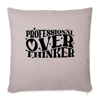 Professionnel Penseur Plein d’ Typographie Humour - Housse de coussin décorative 45 x 45 cm - taupe clair - Devant