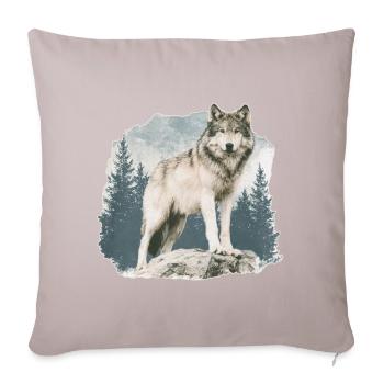 Wolf Vintage - Sofakissenbezug 45 x 45 cm - helles Taupe - Vorne