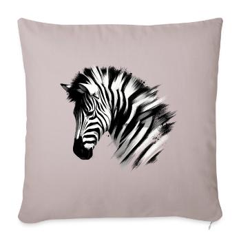 Zebra - Sofakissenbezug 45 x 45 cm - helles Taupe - Vorne