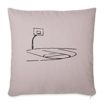 basket-ball court - Housse de coussin décorative 45 x 45 cm - taupe clair - Devant