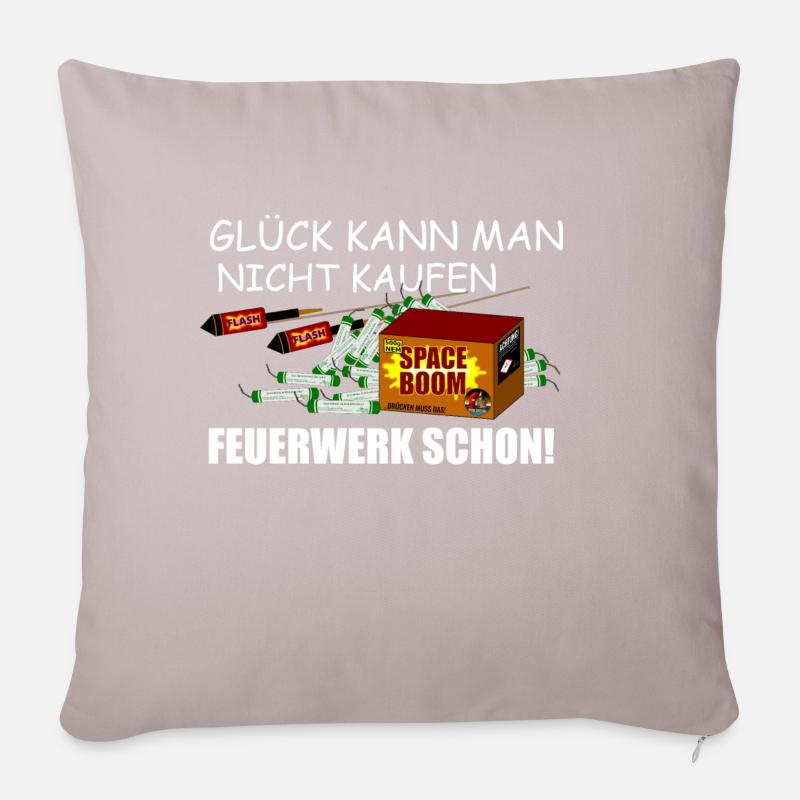 On peut acheter des feux d’artifice - Housse de coussin décorative 45 x 45 cm - taupe clair