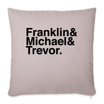 GTA 5 – Franklin&Michael&Trevor. - Sofakissenbezug 45 x 45 cm - helles Taupe - Vorne