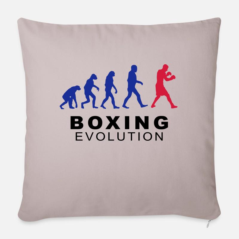 Boxing evolution - Housse de coussin décorative 45 x 45 cm - taupe clair