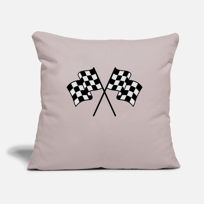 Checkered Flags 2 color Sofa pillowcase 17,3'' x 17,3'' (45 x 45 cm)