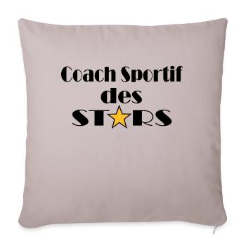 coach sportif des stars - Housse de coussin décorative 45 x 45 cm - taupe clair - Devant