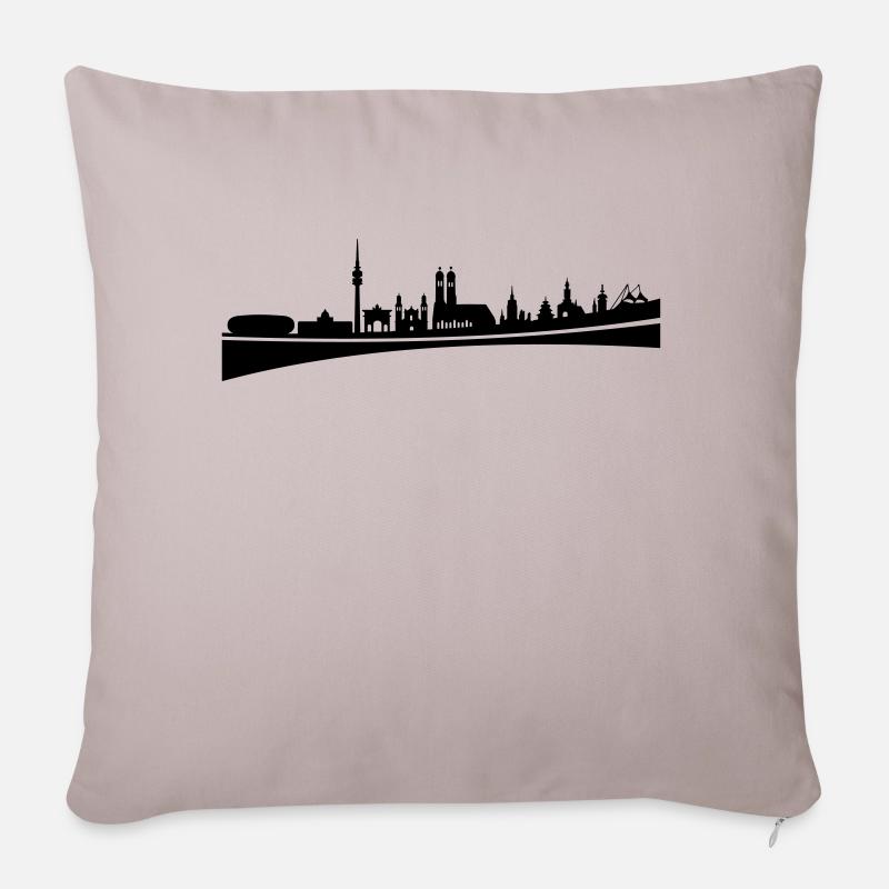 Skyline - München - Sofakissenbezug 45 x 45 cm - helles Taupe