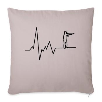 pulsation du cœur chasseur - Housse de coussin décorative 45 x 45 cm - taupe clair - Devant