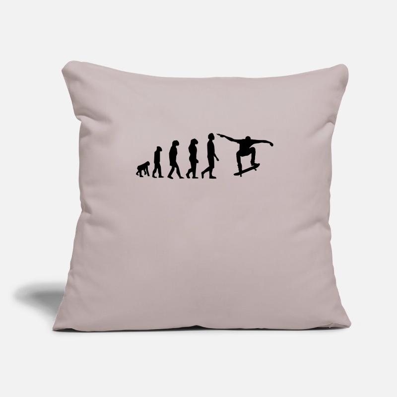 Evolution du skateboard Housse de coussin décorative 45 x 45 cm