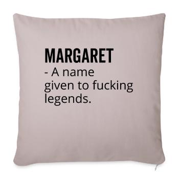 Margaret un nom donné à Fucking Legends - Housse de coussin décorative 45 x 45 cm - taupe clair - Devant