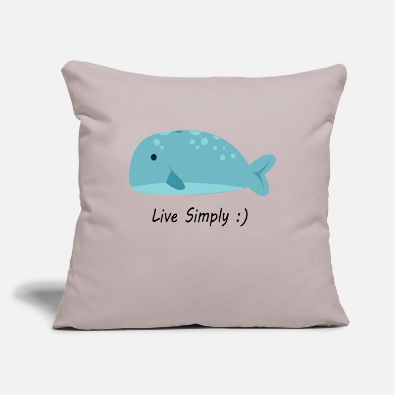 Vivez simplement Housse de coussin décorative 45 x 45 cm