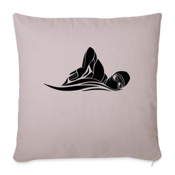 Schwimmer Tribal Swim Schwimmen - Sofakissenbezug 45 x 45 cm - helles Taupe - Vorne