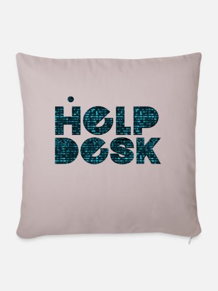 Helpdesk IT-Support-Geek Computer-Computer-Geek - Sofakissenbezug 45 x 45 cm - helles Taupe