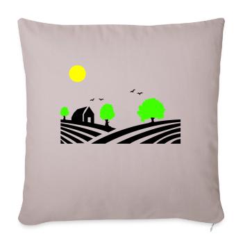 ferme - Housse de coussin décorative 45 x 45 cm - taupe clair - Devant