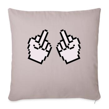 mittelfinger pixel 2 - Sofakissenbezug 45 x 45 cm - helles Taupe - Vorne