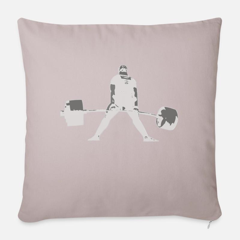 Deadlift II - blanc - Housse de coussin décorative 45 x 45 cm - taupe clair