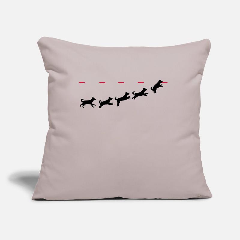 Frisbee dog Housse de coussin décorative 45 x 45 cm