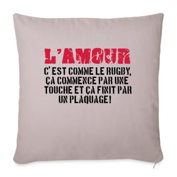 rugby - Sofa pillowcase 17,3'' x 17,3'' (45 x 45 cm) - light taupe - Front