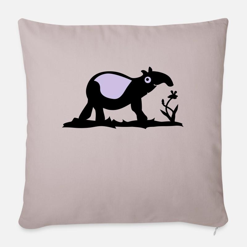 Tapir - Housse de coussin décorative 45 x 45 cm - taupe clair