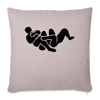 brazilian jiu jitsu bjj armbar illustrat - Sofa pillowcase 17,3'' x 17,3'' (45 x 45 cm) - light taupe - Front