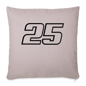 25 - Sofakissenbezug 45 x 45 cm - helles Taupe - Vorne