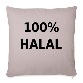 100% Halal - Sofa pillowcase 17,3'' x 17,3'' (45 x 45 cm) - light taupe - Front