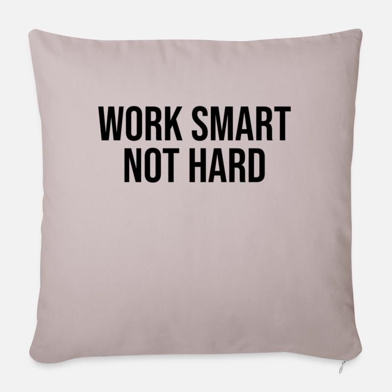 work smart not hard - Sofakissenbezug 45 x 45 cm - helles Taupe
