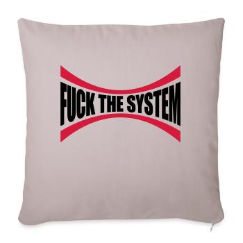 Logo J'emmerde le système - Housse de coussin décorative 45 x 45 cm - taupe clair - Devant
