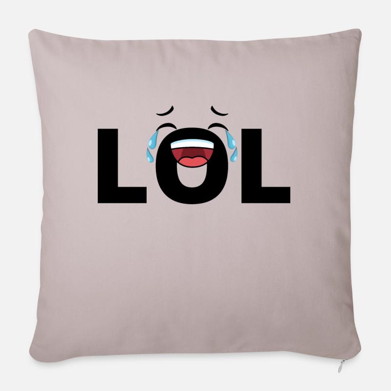 lol - Sofakissenbezug 45 x 45 cm - helles Taupe