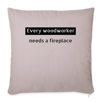 birthday present idea woodcutter forest work - Sofa pillowcase 17,3'' x 17,3'' (45 x 45 cm) - light taupe - Front