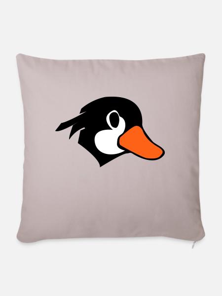 Comic Ente - Sofakissenbezug 45 x 45 cm - helles Taupe