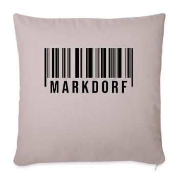 Schwabe Strichcode Markdorf - Sofakissenbezug 45 x 45 cm - helles Taupe - Vorne