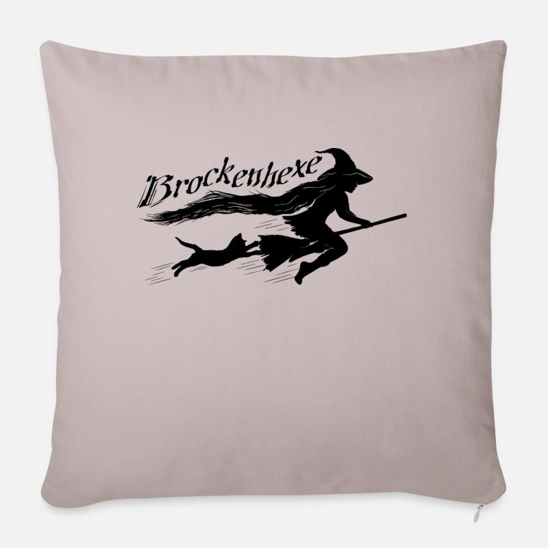 Brockenhexe - Sofakissenbezug 45 x 45 cm - helles Taupe