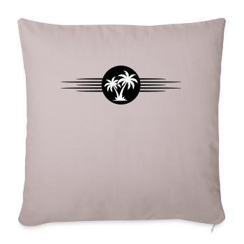 Palm Tree Symbol Island - Sofa pillowcase 17,3'' x 17,3'' (45 x 45 cm) - light taupe - Front
