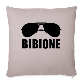 Coole Bibione Sonnenbrille - Sofakissenbezug 45 x 45 cm - helles Taupe - Vorne