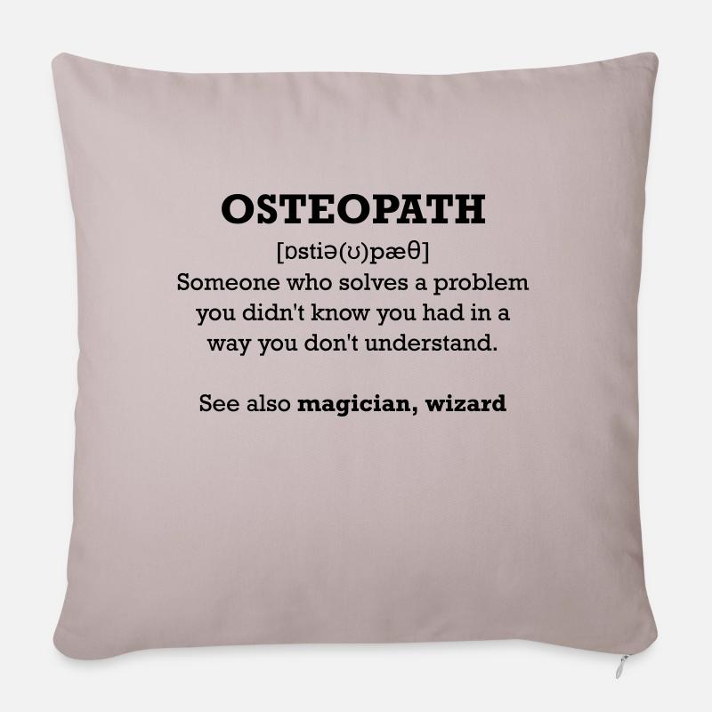 Osteopath - wizard - Sofakissenbezug 45 x 45 cm - helles Taupe