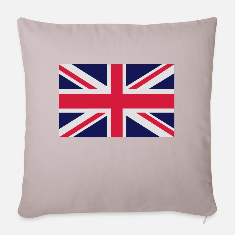Drapeau britannique - Housse de coussin décorative 45 x 45 cm - taupe clair