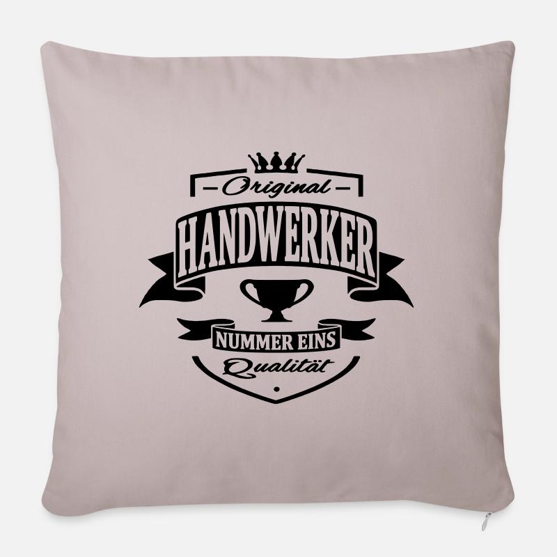 handwerker - Sofakissenbezug 45 x 45 cm - helles Taupe