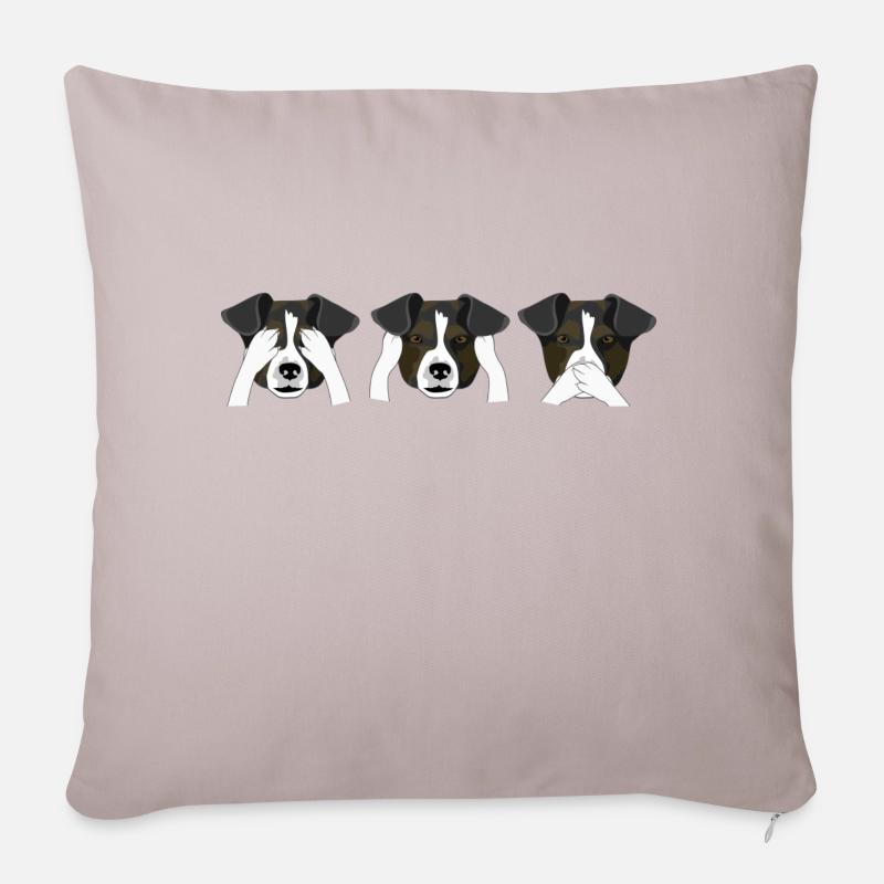 Dogs - Sofakissenbezug 45 x 45 cm - helles Taupe