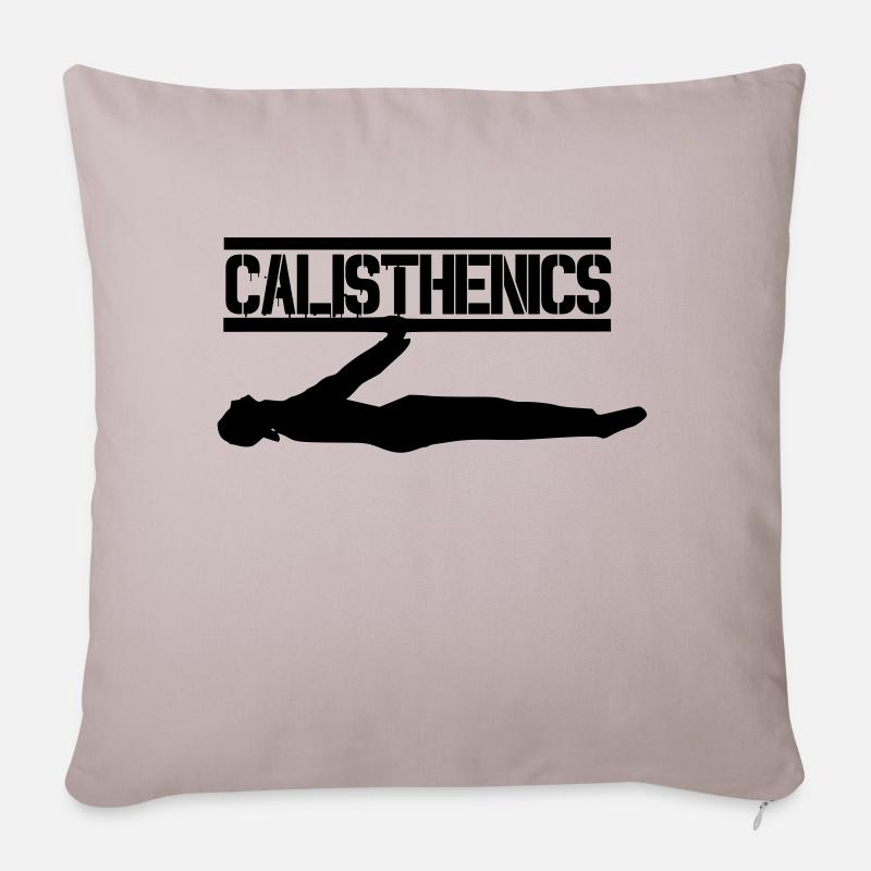 Calisthenics - Housse de coussin décorative 45 x 45 cm - taupe clair