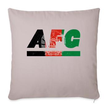 Drapeau afghanistan AFG - Housse de coussin décorative 45 x 45 cm - taupe clair - Devant