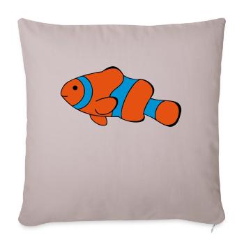 Clown Fish Drawing - Sofa pillowcase 17,3'' x 17,3'' (45 x 45 cm) - light taupe - Front