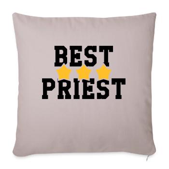 Priest Priester Prêtre Religion Cross Croix God - Sofa pillowcase 17,3'' x 17,3'' (45 x 45 cm) - light taupe - Front