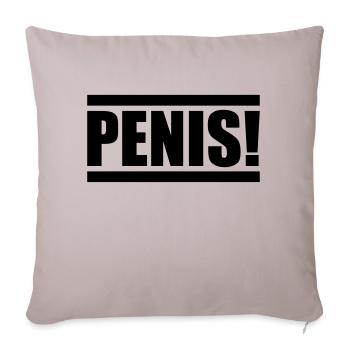 penis design - Sofakissenbezug 45 x 45 cm - helles Taupe - Vorne