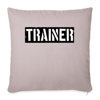 Coach logo design - Sofa pillowcase 17,3'' x 17,3'' (45 x 45 cm) - light taupe - Front